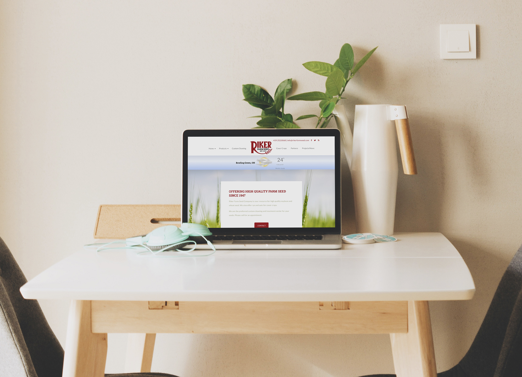 riker farm seed website mockup 1