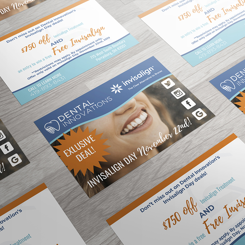 DI Invisalign Day Postcard Dental Innovations Invisalign Day Postcard Mockup