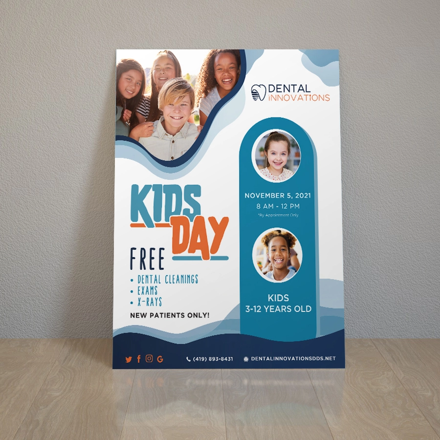 DI Kids Day Flyer Dental Innovations Kids Day Flyer Mockup