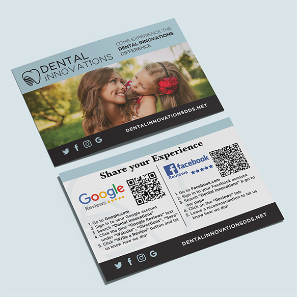 DI Review Card Dental Innovations Review Card Mockup